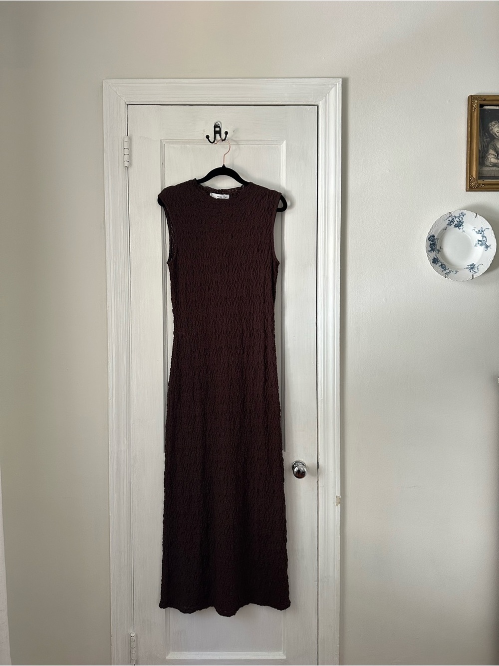 MNG Sleeveless Brown Maxi Dress
